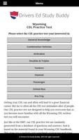 Wyoming Driver License Test capture d'écran 1