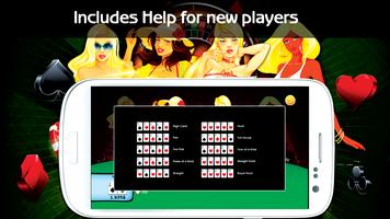 3 Schermata Hot Girls Poker, Free Offline
