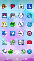 Aqua Color - Icon Pack capture d'écran 2