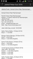 Jadwal Misa Pekan Suci 2016 スクリーンショット 1