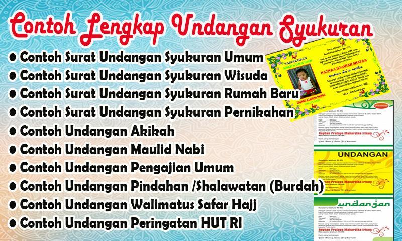 Contoh Undangan Syukuran Memohon Kehadiran Tamu Für Android