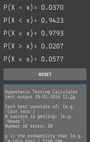 Hypothesis Testing Calculator capture d'écran 3