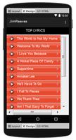 Jim Reeves Top Songs & Hits Letras. captura de pantalla 2