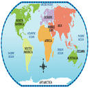 Geography - World continents aplikacja