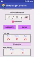 Simple Age Calculator Ekran Görüntüsü 2