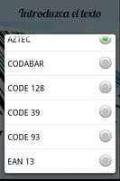 Generador códigos de barras screenshot 1