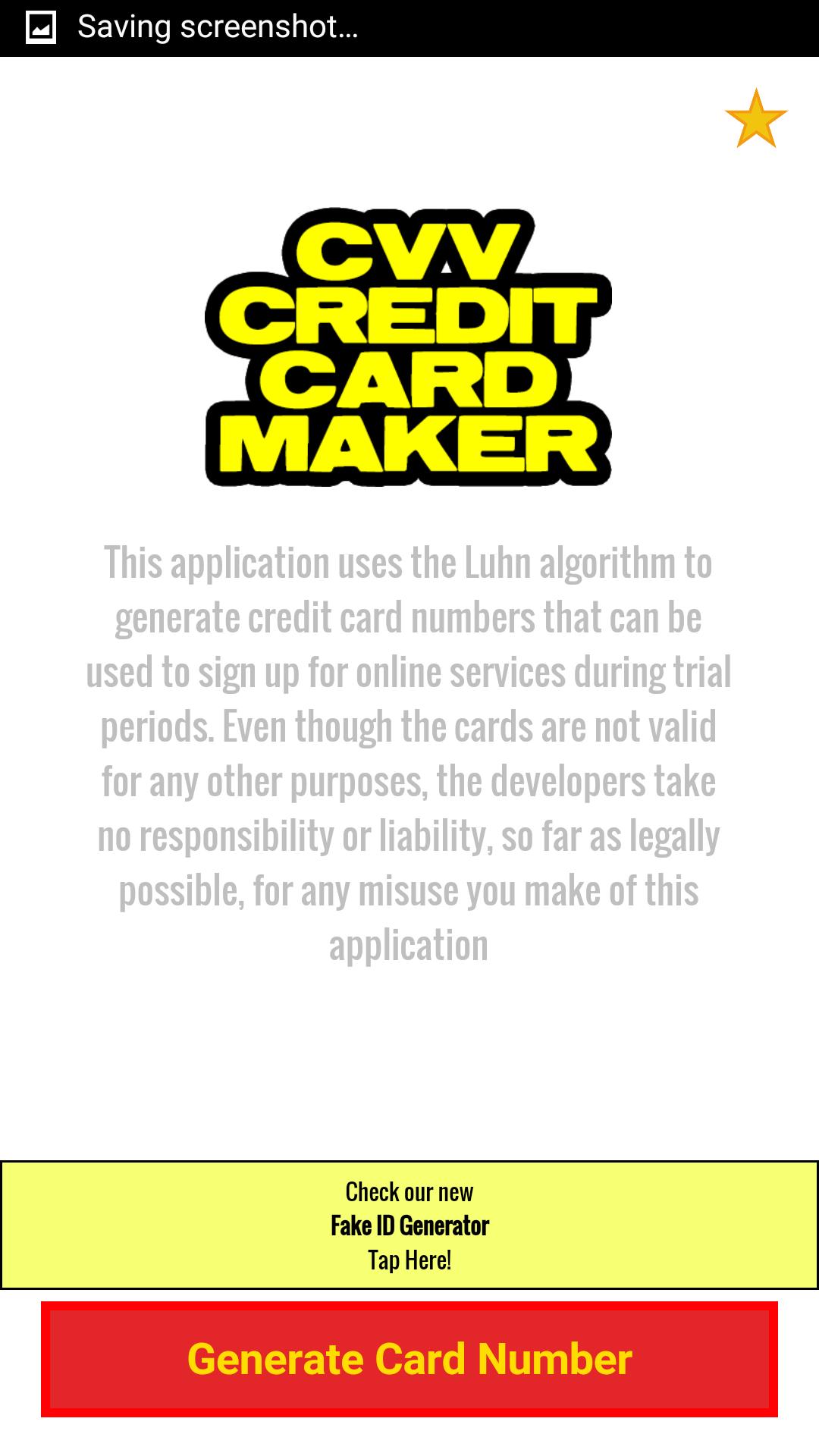 CVV Credit Card Generator for Android - APK Download