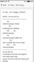 Lyric and Chord Korean Song Infinite captura de pantalla 1