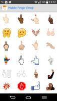 پوستر Middle Finger Emoji Free