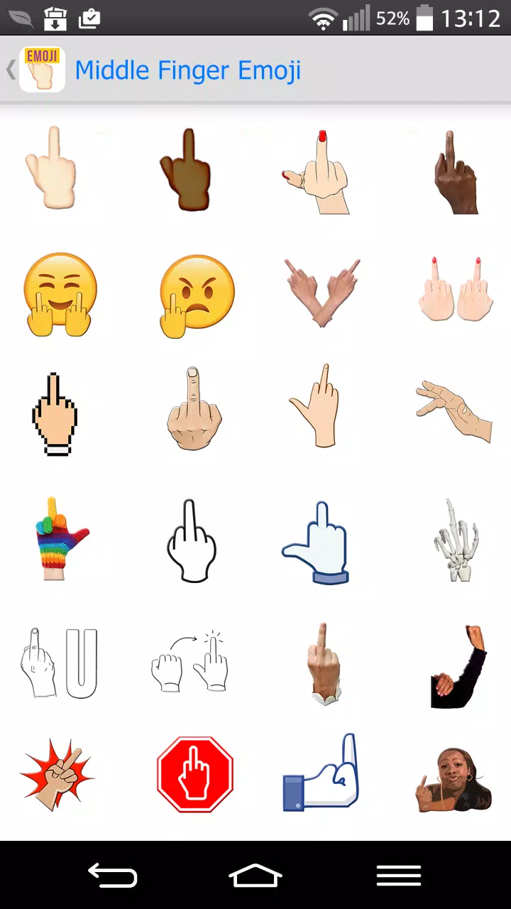 Middle Finger Emoji Text