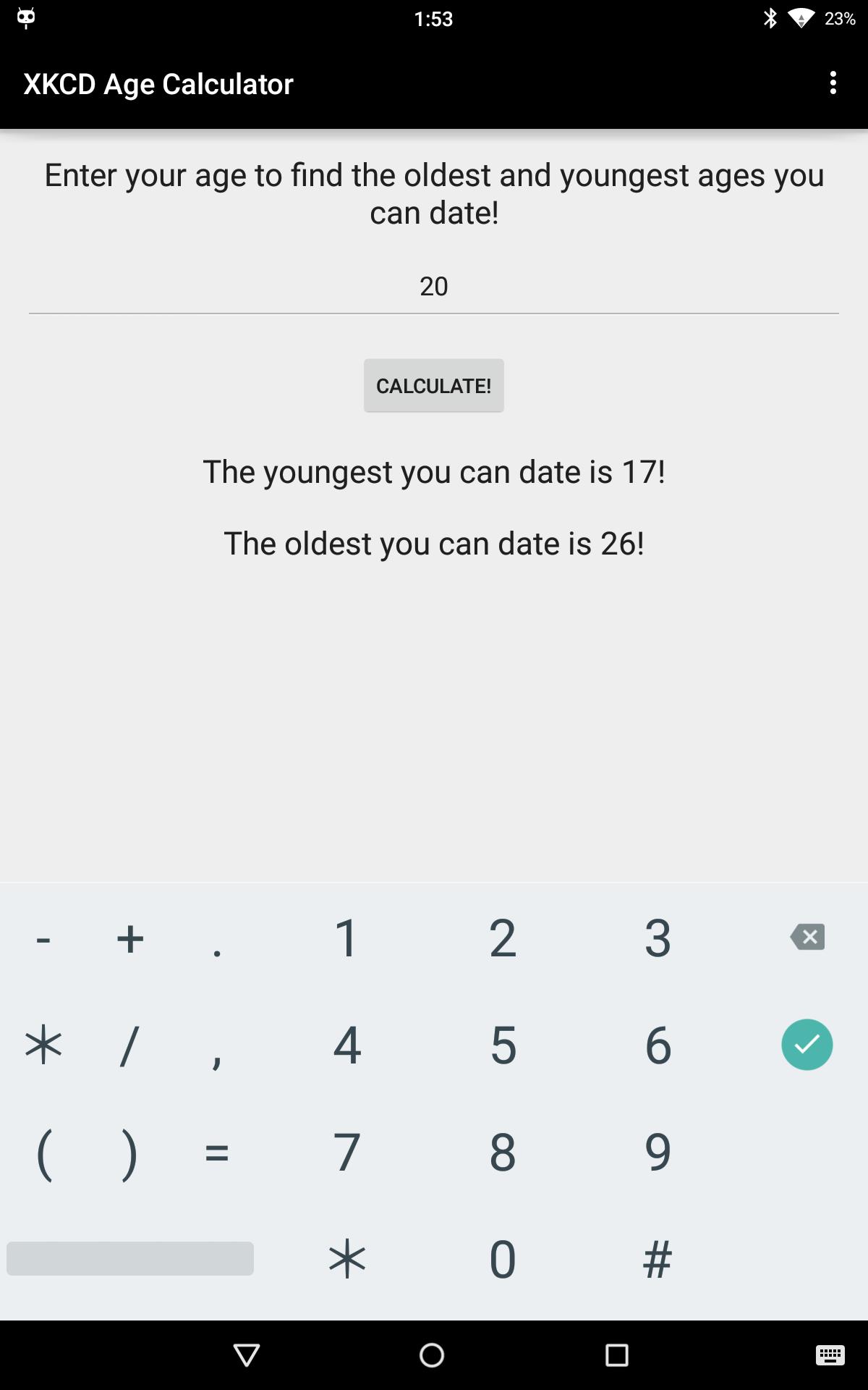 xkcd dating calculator de vârstă
