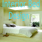 interior bed decoration design ícone