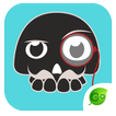 Keyboard Sticker Black Skull Ⅱ