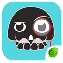 Keyboard Sticker Black Skull Ⅱ APK