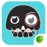 Keyboard Sticker Black Skull Ⅱ icon