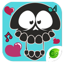 Keyboard Sticker Black Skull APK
