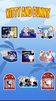 Keyboard Sticker Kitty N Bunny poster