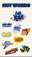 GO Keyboard Sticker Hot Words screenshot 1