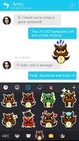 GO Keyboard Sticker Owl Emoji capture d'écran 1