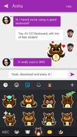 GO Keyboard Sticker Owl Emoji capture d'écran 3