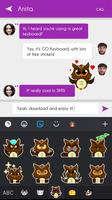 GO Keyboard Sticker Owl Emoji screenshot 3