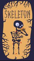 GO Keyboard Sticker Skeleton poster