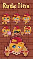 GO Keyboard Sticker Rude Tina screenshot 1