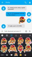 GO Keyboard Sticker Rude Tina screenshot 2