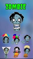GO Keyboard Sticker Zombie poster