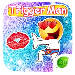 Keyboard Sticker Trigger Man