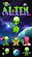 GO Keyboard Sticker Alien Affiche