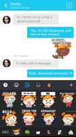GO Keyboard Sticker Funny Nina screenshot 3