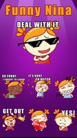 GO Keyboard Sticker Funny Nina poster
