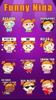 GO Keyboard Sticker Funny Nina screenshot 1