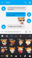 GO Keyboard Sticker Funny Nina screenshot 2
