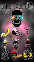 GO Keyboard Sticker Fun Skull poster
