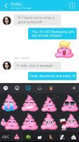 GO Keyboard Sticker Pink Poops screenshot 3