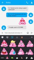 GO Keyboard Sticker Pink Poops screenshot 2