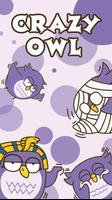 GO Keyboard Sticker Crazy Owl Poster