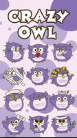 GO Keyboard Sticker Crazy Owl 스크린샷 1