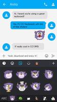 GO Keyboard Sticker Crazy Owl اسکرین شاٹ 2