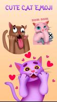 GO Keyboard Sticker Cute Cat Emoji ポスター