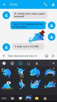 GO Keyboard Sticker Dolphin screenshot 2