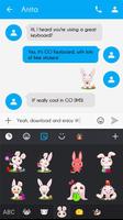 GO Keyboard Sticker Easter Bunny स्क्रीनशॉट 3