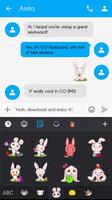 GO Keyboard Sticker Easter Bunny اسکرین شاٹ 3