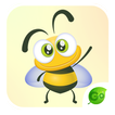 GO Keyboard Sticker Honey Bee