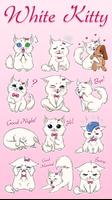 GO Keyboard Sticker White Cat screenshot 1