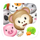 GO Keyboard Sticker 3D animals icône