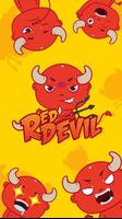 GO Keyboard Sticker Red Devil poster