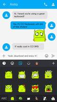 GO Keyboard Sticker Green MoMo screenshot 2